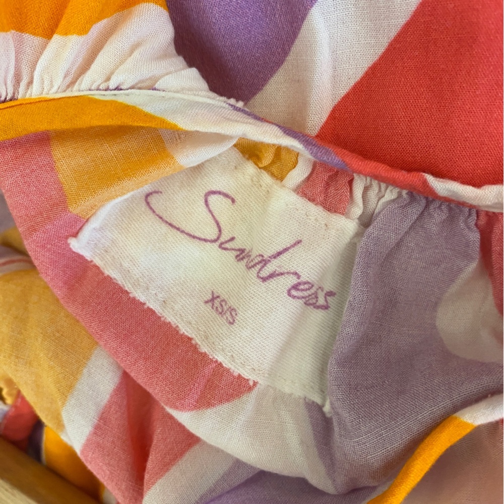 Sundress || Clea Dress Maxi Scoop Back Heart Pattern Pink Orange XS/S - Picture 8 of 9